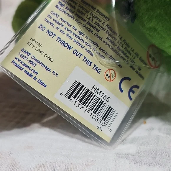 With Code Webkinz Key Lime Dino Plush; With Active Code - Picture 7 of 10